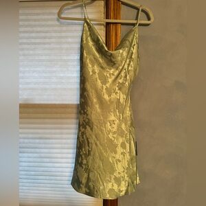 Sage green mini dress